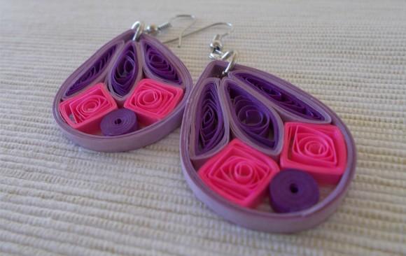 Quilled Paper Earrings | Abstract Drops