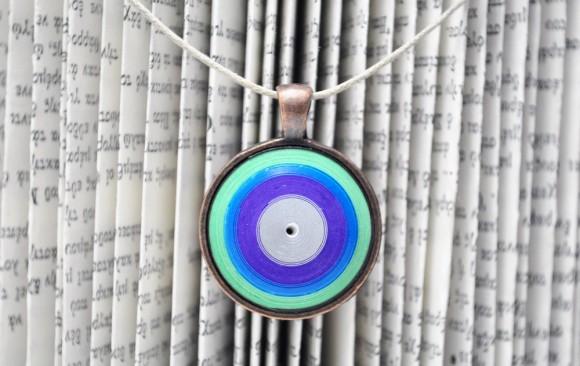 Quilled Paper Pendant | Domed Spiral