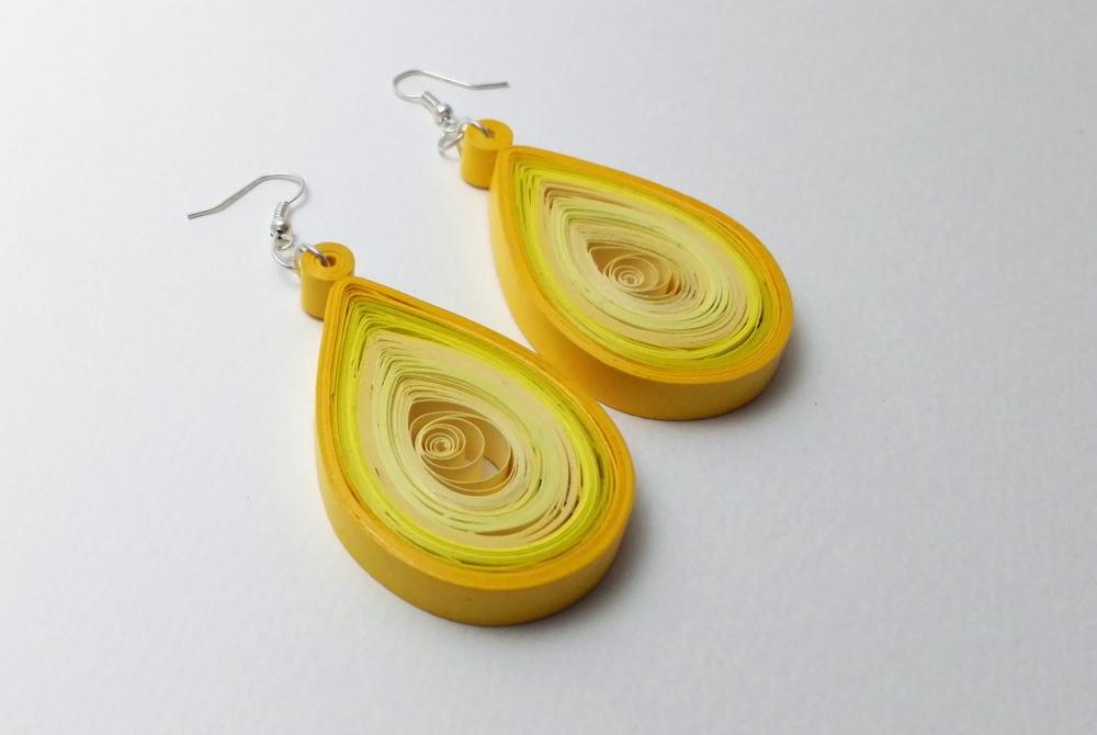 Quilled Paper Earrings Sunshine Drops Anama Lily